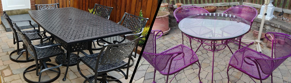powder coated metal patio furniture sets