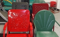 Powder Coated Vintage Metal Chairs