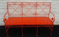 Powder Coated Vintage Metal Bench