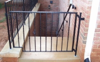 Powder Coated Exterior Basement Gate & Railing